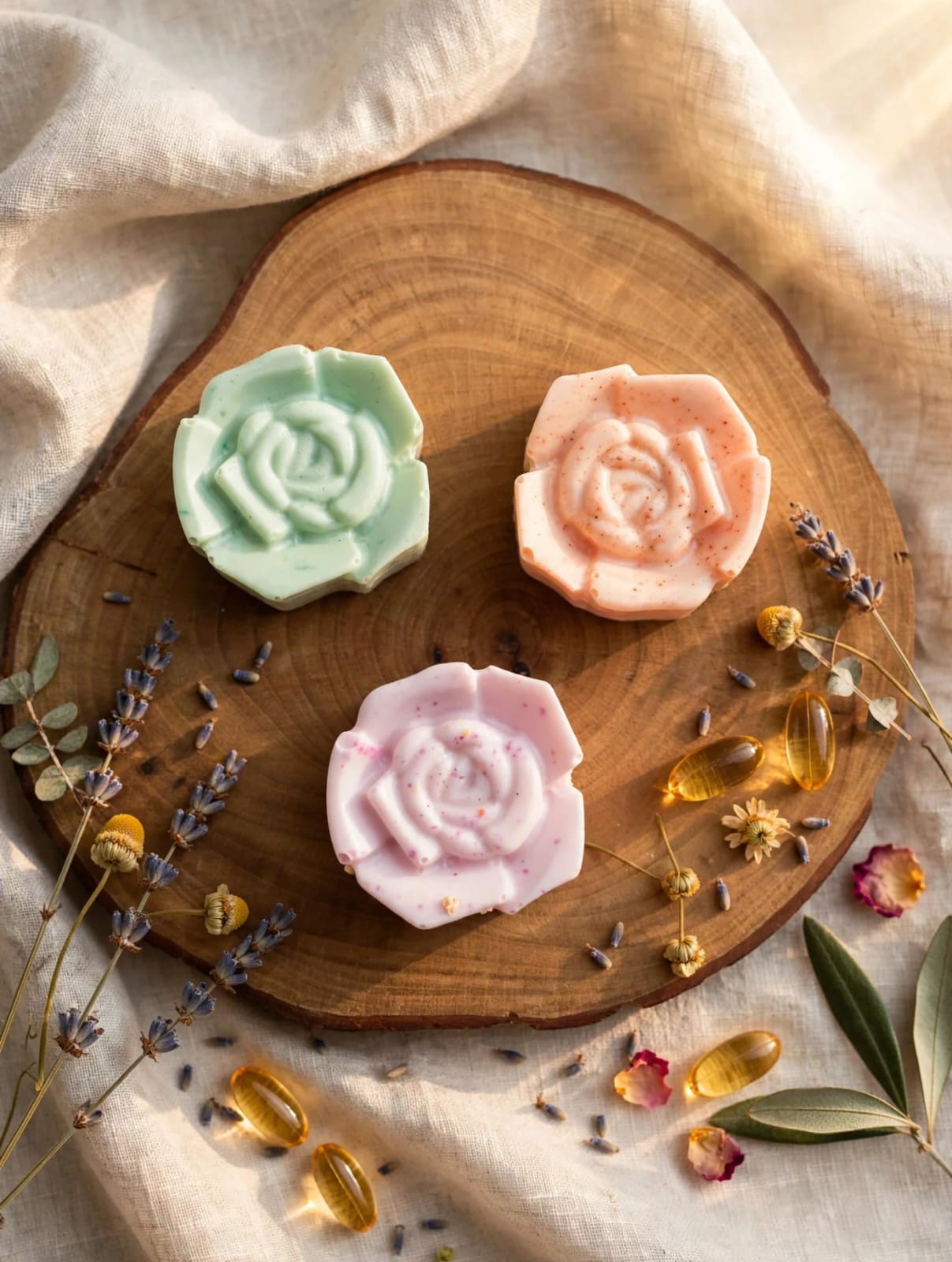 Keychain refill set of 3 moisturizing soap